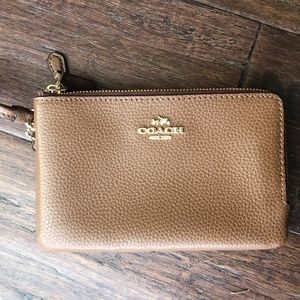 NWT brown coach wristlet